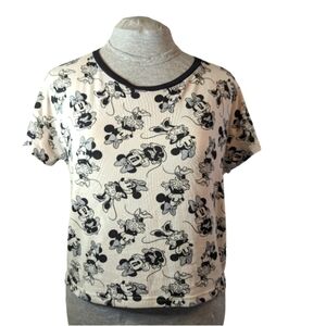 Disney szS Minnie Mouse soft knit pale pink sweater VGUC